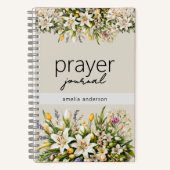 Floral Custom Name Christian Prayer Journal  ノートブック (正面)