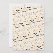 Floral Cute Ghost Halloween 招待状 (裏面)