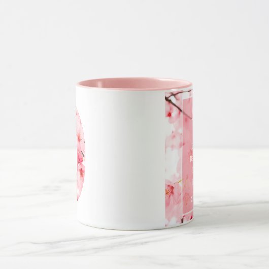 Floral D Initial Mug | Personalized Name & Traits  マグカップ (中央)