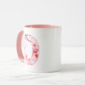 Floral D Initial Mug | Personalized Name & Traits  マグカップ (正面左)