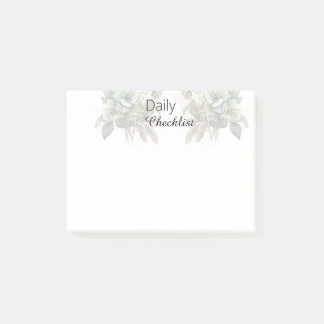 Floral Daily Checklist for self-care treat ポストイット