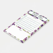 Floral Daily Planning Checklist Notepad ポストイット (アングル)