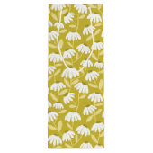 Floral Daisies Pattern Olive & Mustard Green ワインギフトバッグ (裏面)