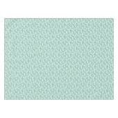 Floral Daisies Pattern Teal Blue & Olive Green テーブルクロス (正面(横))