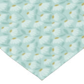 Floral Daisies Pattern Teal Blue & Olive Green テーブルクロス (アングル)