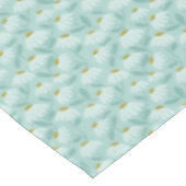 Floral Daisies Pattern Teal Blue & Olive Green テーブルクロス (アングル)