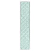 Floral Daisies Pattern Teal Blue & Olive Green ミディアムテーブルランナー (正面)