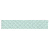Floral Daisies Pattern Teal Blue & Olive Green ミディアムテーブルランナー (横)