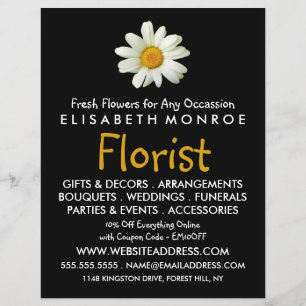 Floral Daisy, Floristry Advertising チラシ