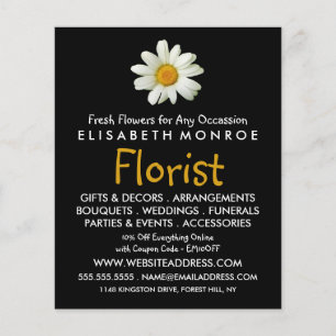 Floral Daisy, Floristry Advertising チラシ