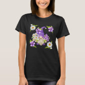 Floral Daisy Flower Pattern For Spring Purple Viol Tシャツ (正面)