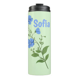 Floral daisy modern personalized cute elegant blue タンブラー