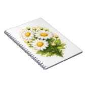 Floral Daisy Spiral Notebook ノートブック (右側)