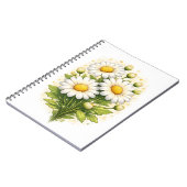 Floral Daisy Spiral Notebook ノートブック (左側)
