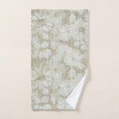 Floral Daisy Velvety Cream Texture バスタオルセット (ハンドタオル)