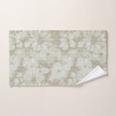 Floral Daisy Velvety Cream Texture バスタオルセット (ハンドタオル)