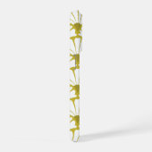 Floral Damask Pattern Olive Green iPhoneケース (右側面)