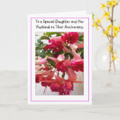 Floral Daughter And Husband Anniversary カード (黄色い花)