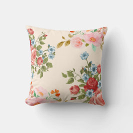 Floral Decorative Throw Pillow クッション