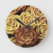  Floral Delights  ラウンド壁時計 (正面)