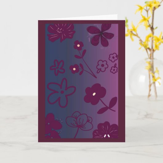 Floral Design  カード (黄色い花)