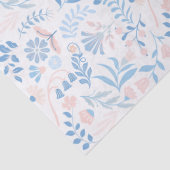 Floral design boho block print blue pink girly 薄葉紙 (詳細)