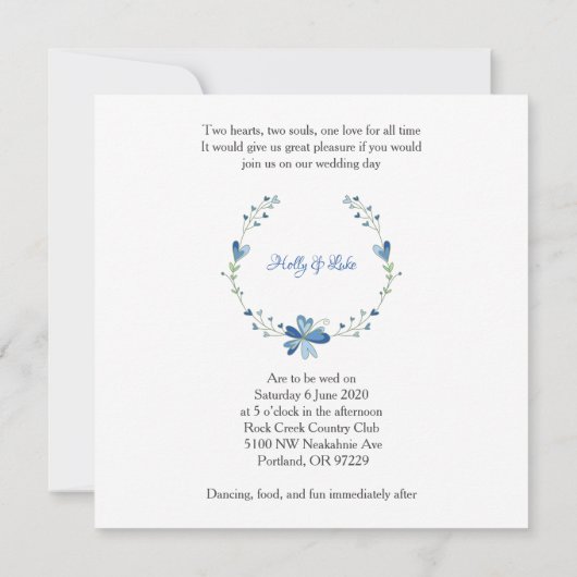 Floral Design in Blue for a Spring Outdoor Event (裏面)