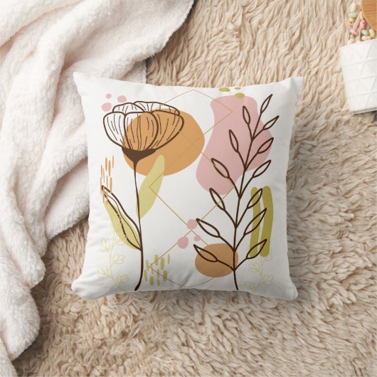 Floral design modern pattern クッション (ブランケット)