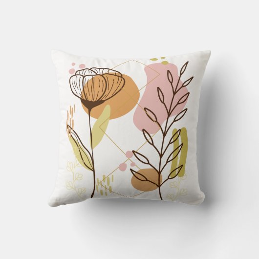 Floral design modern pattern クッション (裏面)