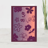 Floral Design print with a touch of pink カード (正面)
