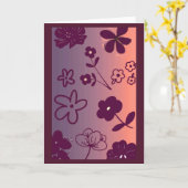 Floral Design print with a touch of pink カード (黄色い花)