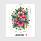 Floral Design Promoting Self-Worth シール (シート)