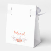 Floral Design with Bridesmaid quote in Coral フェイバーボックス (裏面サイド)