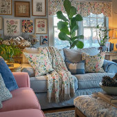 Floral Designer Throw Blanket - Home Decor Gifts  スローブランケット