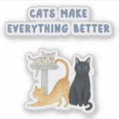 Floral Die-Cut Sticker | Minimal Aesthetic Vinyl シール (正面)