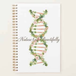 Floral DNA Helix Watercolor Art プランナー手帳