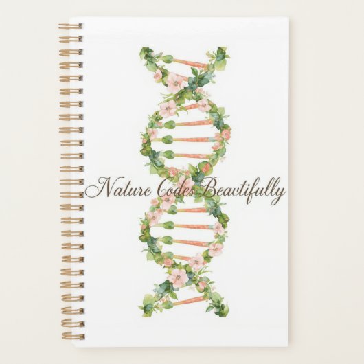 Floral DNA Helix Watercolor Art プランナー手帳 (正面)