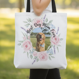 Floral Dog Mom – Best Ever Mother's Day Gift トートバッグ