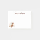 Floral Dog Stationery Celestial Botanical Pet Gift ポストイット (正面)