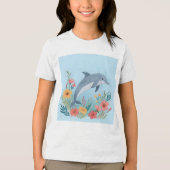 Floral Dolphin トライブレンドＴシャツ (正面)