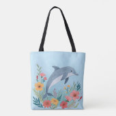 Floral Dolphin トートバッグ (裏面)