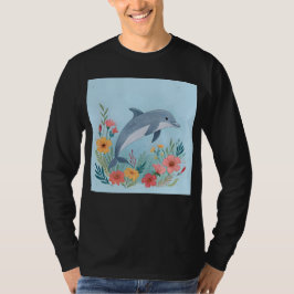 Floral Dolphin Tシャツ