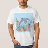 Floral Dolphin Tシャツ (正面)