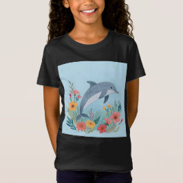 Floral Dolphin Tシャツ