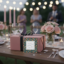 Floral Doodle Custom Hand-Drawn Note フェイバータグ