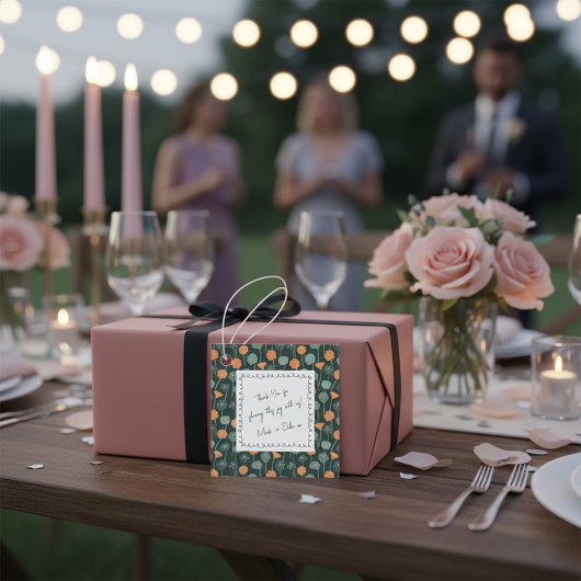 Floral Doodle Custom Hand-Drawn Note フェイバータグ