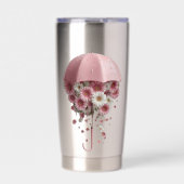 Floral Downpour Bloomfall Sheltered by Spring Wher 保温保冷タンブラー (正面)