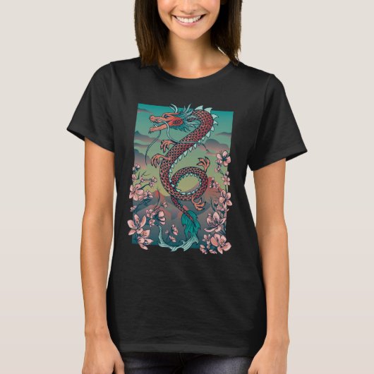 Floral Dragon Graphic Tシャツ (正面)