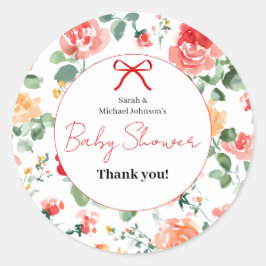 Floral Dream Baby Shower ラウンドシール