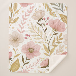 Floral Dream Mosaic – Seamless Artistic Bloom  シェルパブランケット